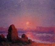 unknow artist Sunset of the Breton Coast Sweden oil painting artist